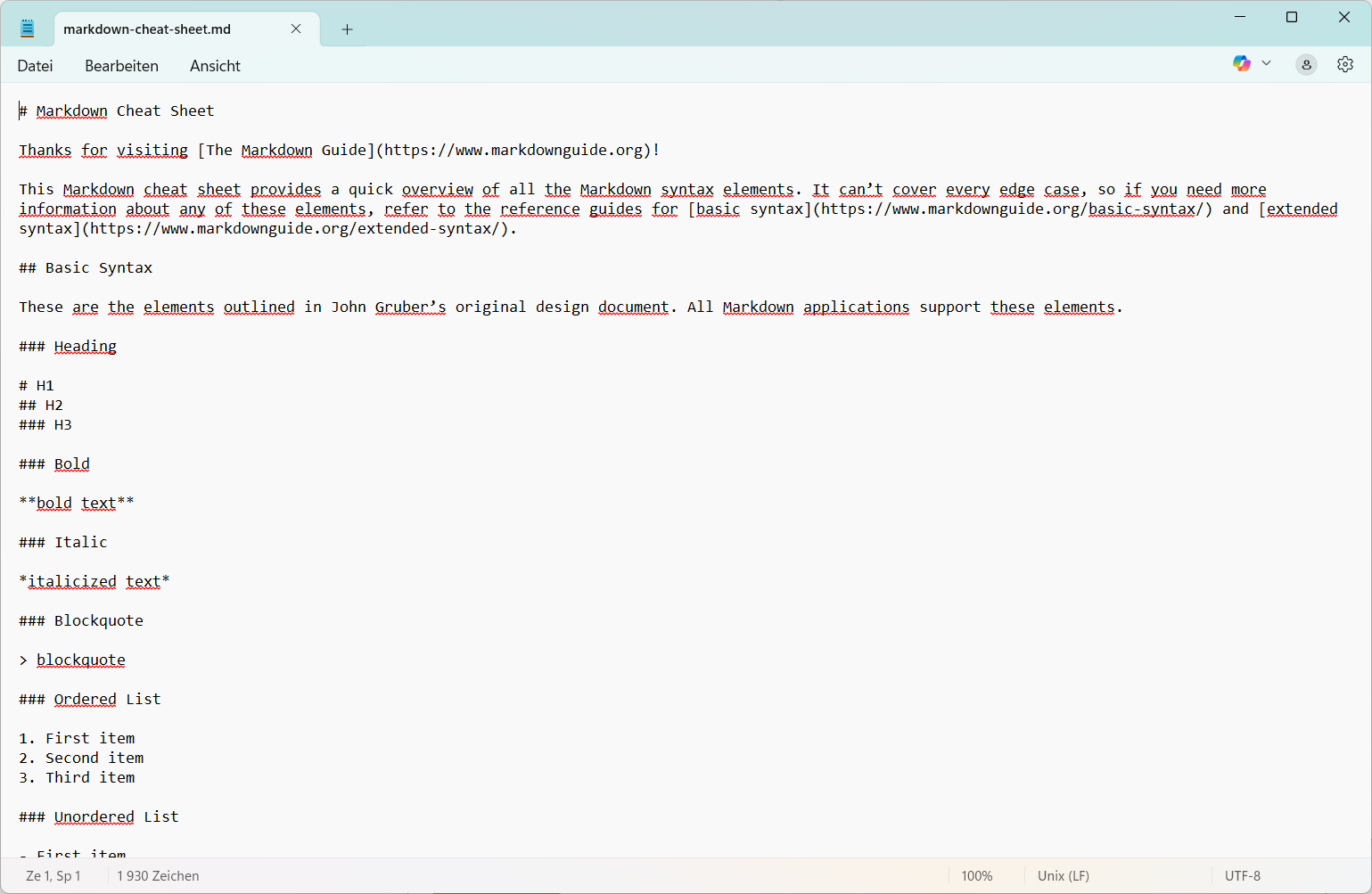 Windows Notepad Screenshot