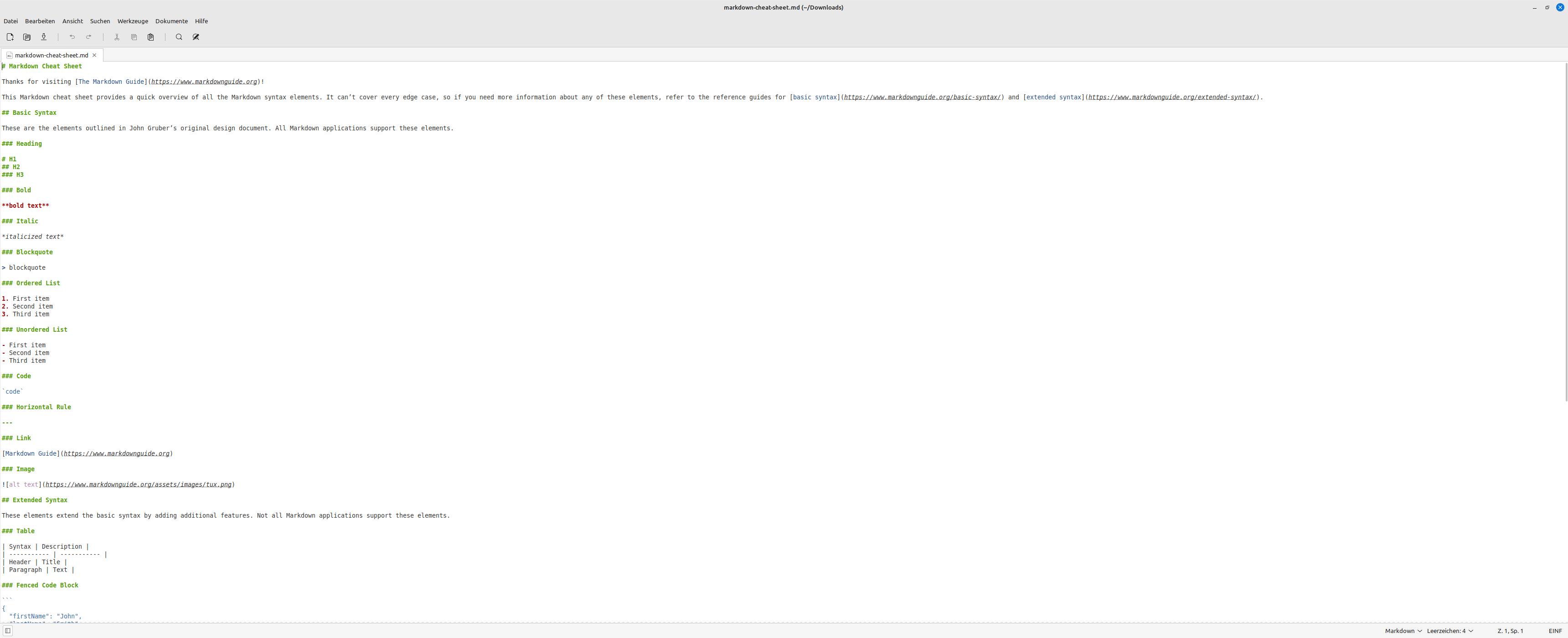 Linux Xed Screenshot