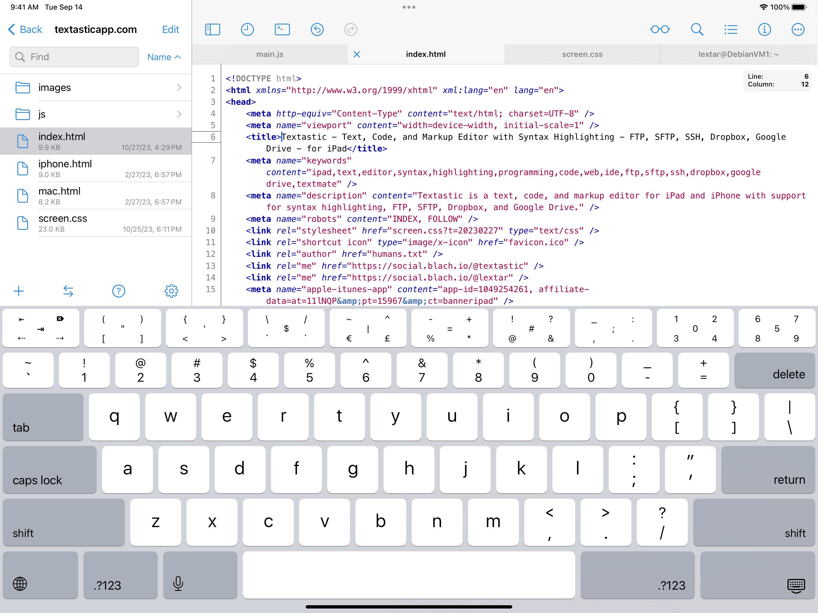 Textastic Screenshot