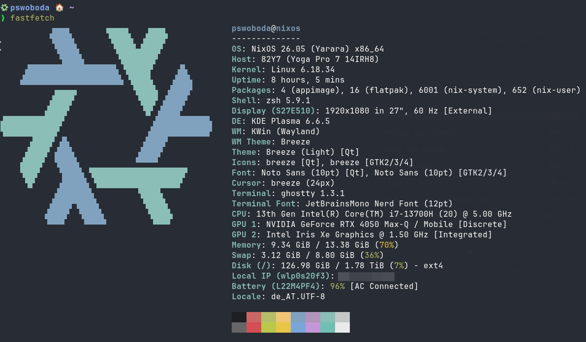 NixOS Fastfetch